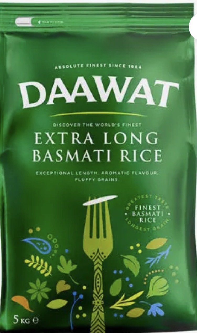 Daawat extra long basmati rice 5kil